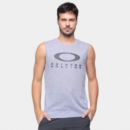 Camiseta Regata Oakley TRN Logo Cinza - Masculina