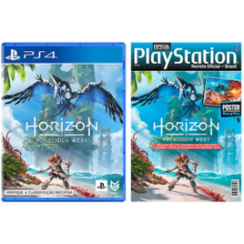 Jogo Horizon Forbidden West + Revista Pôster PlayStation - Horizon Forbidden West - PS4