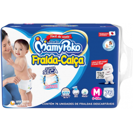 Imagem da oferta Fralda-Calça Super Seca MamyPoko Tamanho M - 76 unidades