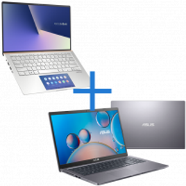 Imagem da oferta Notebook ASUS ZenBook UX434FAC-A6339T Prata Metálico + Notebook ASUS X515JA-EJ592T Cinza