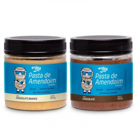 Combo Pasta de Amendoim Crunchy Chocolate + Pasta de Amendoim Crunchy Chocolate Branco + MU (com Whey) - 450g