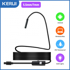 Mini Câmera Endoscópio Kerui 7mm/5.5mm Ip67 à Prova d'Água