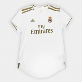 Imagem da oferta Camisa Real Madrid Home 19/20 s/nº Torcedor Adidas Feminina - Branco