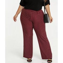 Imagem da oferta Calça Feminina Estampa Bolinhas Pantalona Plus Size