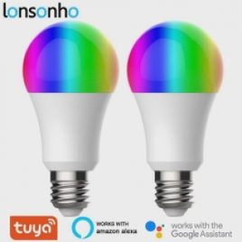 Lâmpadas LED Inteligentes - 2 Unidades - Lonsonho Tuya E27 10w - RGB com Conexão Wifi