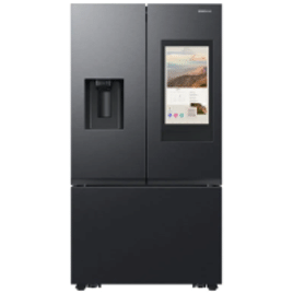 Imagem da oferta Geladeira Samsung Family Hub French Door RF27 com Soundbar com Dispenser de Água e Gelo 564L Black Inox 127V