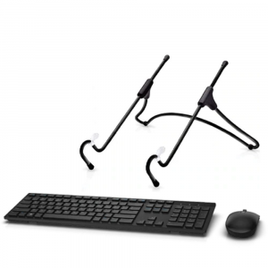 Imagem da oferta Kit Teclado e Mouse sem fio Dell Pro KM5221W + Suporte Uptable Octoo Black