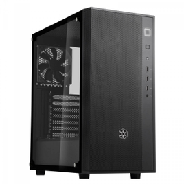 Gabinete Gamer SilverStone Fara R1 Mid Tower Vidro Temperado Black sem Fonte com 1 Fan - SST-FAR1B-G