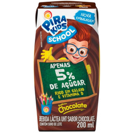Imagem da oferta 5 Unidades Bebida Láctea Sabor Chocolate Pirakids School 200ml