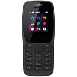 Imagem da oferta Celular Nokia 110 Preto com Rádio FM e Leitor Integrado Câmera VGA e 4 Jogos - NK006