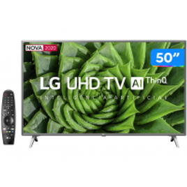 Imagem da oferta Smart TV 4K LED 50” LG 50UN8000PSD Wi-Fi Bluetooth - HDR Inteligência Artificial 4 HDMI 2 USB
