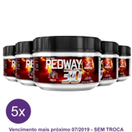 Imagem da oferta Kit 5x Redway 3D Pré Treino em pó com maltodextrina cafeína e taurina Midway USA 300G - Guaraná