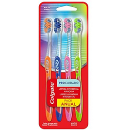 Imagem da oferta 2 Packs Escova Dental Colgate Pro Cuidado 4 Unidades (8 Total)