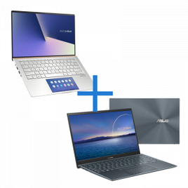 Imagem da oferta Notebook ASUS ZenBook UX434FAC-A6339T Prata Metálico + Notebook ASUS ZenBook 14 UX425EA-BM319T Cinza Escuro