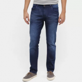 Imagem da oferta Calça Jeans Skinny Ecxo Estonada Masculina - Azul