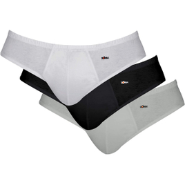 Kit 3 Cuecas Zorba Slip Algodão - Masculino