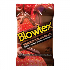 Imagem da oferta Preservativo Blowtex Morango com Chocolate - 3 Unidades