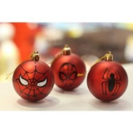 Imagem da oferta Enfeites De Natal Bola Spider Man - Pack Com 6 Bolas 6cm
