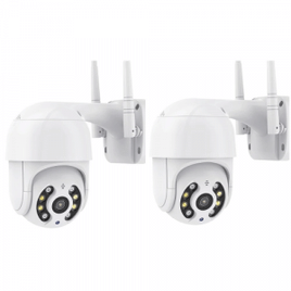 Imagem da oferta Kit 2 Câmera Ip Rotativa Icsee A8 Segurança Externa Dome Wifi Full HD