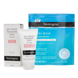 Imagem da oferta Kit Neutrogena Gel Creme Hidratante Facial Oil Free 50ml + Máscara Facial Hydro Boost 30ml