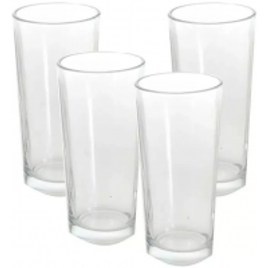Jogo de Copos Le Arpoador em Vidro Transparente 4 Peças - 280ml