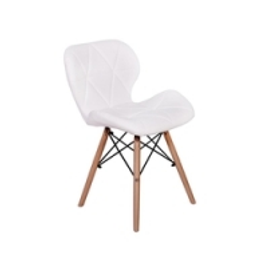 Imagem da oferta Cadeira Charles Eames Eiffel Slim Wood Estofada