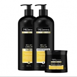 Imagem da oferta Kit Shampoo Tresemmé Brilho Lamelar 650ml + Condicionador Tresemmé Brilho Lamelar 650ml + Máscara de Tratamento Trese