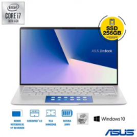 Imagem da oferta Notebook Asus ZenBook 14 Intel Core i7-10510U 8GB 256GB SSD 14" Segunda Tela ScreenPad 2.0 - UX434FAC-A6339T