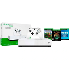 Imagem da oferta Console Xbox One S 1TB All Digital V2 + Minecraft + Sea of Thieves + Voucher Fortnite Games