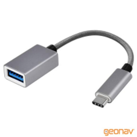 Imagem da oferta Cabo Adaptador USB-C para USB 3.0 com 15cm Cinza - Geonav - UCA01