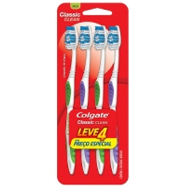 Imagem da oferta Escova Dental Colgate Classic Clean 4 Unidade
