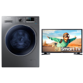 Imagem da oferta Lava e Seca Samsung WD11J64E4AX + Smart TV LED 32" HD Samsung T4300