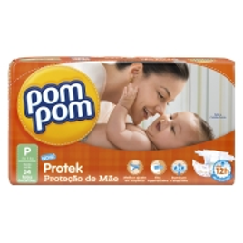 Imagem da oferta Fraldas Pompom P Protek Proteção de Mãe - 56 Unidades