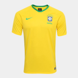 Imagem da oferta Camisa Seleção Brasil I 2018 s/n° - Torcedor Estádio Nike Masculina - Amarelo e Verde