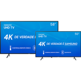 Imagem da oferta Smart TV LED 50'' Samsung 50RU7100 Ultra HD 4K com Conversor Digital 3 HDMI 2 USB Wi-Fi + Smart TV LED 58' 58RU7100