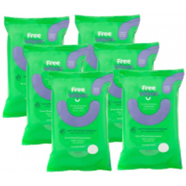 Imagem da oferta Kit Lenço Umedecido Antisséptico Free Wipes - 6 Pacotes com 20 Unidades Cada