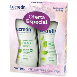 Kit Sabonete Líquido Íntimo Lucretin Fresh 200Ml 2 Unidades - Lucretin