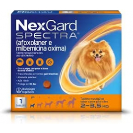 Nexgard Spectra Antipulgas e Carrapatos para Cães de 2 a 3,5kg