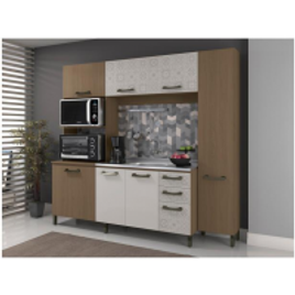 Imagem da oferta Cozinha Compacta Kappesberg Soft com Balcão - Nicho para Forno e Micro-ondas 7 Portas 3 Gavetas