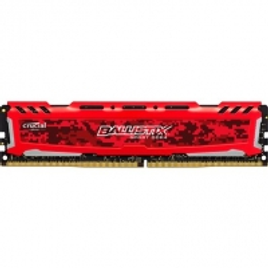 Imagem da oferta Memória Crucial Ballistix Sport LT 8GB 2666Mhz DDR4 CL16 Red - BLS8G4D26BFSEK