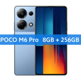 Imagem da oferta Smartphone Poco M6 Pro 256GB 8GB Helio G99 Tela 6,67" Amoled 120Hz 64MP 67W Turbo Charging - Versão Global