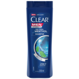 3 Unidades Shampoo Anticaspa Clear Men Ice Cool Menthol 200 Ml