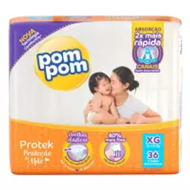 Imagem da oferta 4 Pacotes Fralda Pom Pom Protek Proteção de Mãe XG - 36 Unidades Cada