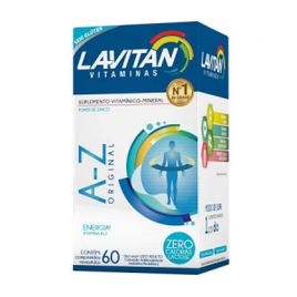 2 unidades Suplemento Vitamínico-Mineral Lavitan A-Z Original com 60 comprimidos