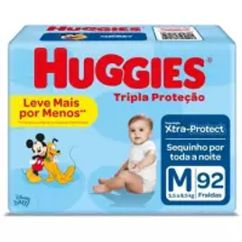 Fralda Huggies Tripla Proteção Hiper M - 92 unidades