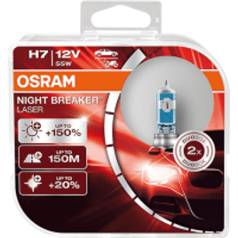 Imagem da oferta Lâmpada H7 OSRAM Night Breaker Laser Luz Branca/Amarela