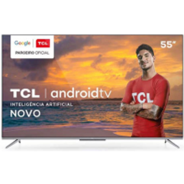 Imagem da oferta Smart TV 4K UHD LED 55” TCL 55P715 Android WI-FI - Bluetooth 3 HDMI 2 USB