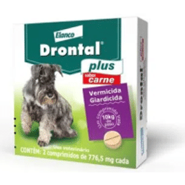 Imagem da oferta Vermífugo Drontal Plus Cães até 10kg Sabor Carne 2 Comprimidos