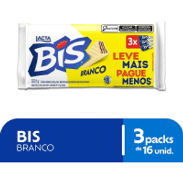 Imagem da oferta Bis Chocolate Branco Laka Pack 3 Unidades 100,8g