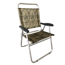 Imagem da oferta Cadeira De Praia Com Porta Copo Zaka Cancun Plus Alumínio Camuflada